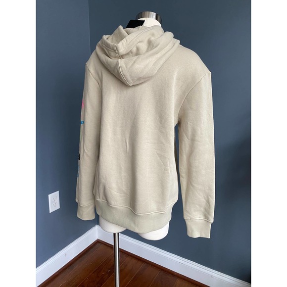 Hurley men's tan Bel-Air West Side fleece pullover hoodie, size Small (NWT) - Picture 3 of 8